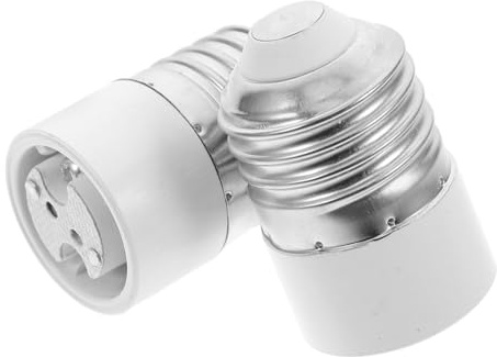 SEWOART Adattatore Portalampada E27 a Mr16 2 Pezzi Convertitore Base Lampadina in PC e Rame, Facile da Installare per Uso Domestico e Ufficio