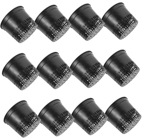 Kisangel 12pezzi Vasi a Rete in Plastica Riutilizzabili Tazze Per Piantagione Senza Terra Di Contenitori a Rete Per Coltivazione in Acqua Balcone e Giardino