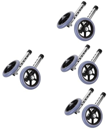 OATIPHO 4 Paare Walker Wheel Accessoires Laufrad Walker-Zubehör mit Laufräder tauschen Wanderer Vorderrad Walker Vorderräder des Gehwagens Ersatzrad Gehhilfe austauschbare Laufräder Gummi