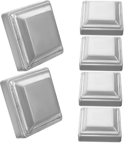 Hemobllo Tapas Para Postes De Cerca Metálicas 80x80 Mm, 6 Piezas Para Protección y Decoración De Vallas Exteriores, Resistentes Intemperie Para Uso Jardines y Terrazas