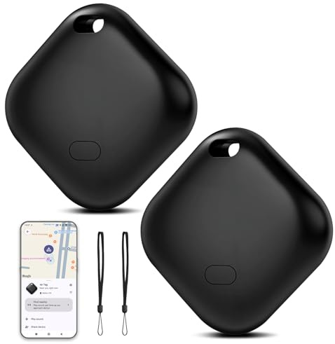 2 Stück Smart Tag for Android, Schlüsselfinder KeyFinder kompatibel mit Google Find My Device(Android NUR), Bluetooth-Tracker für Koffer, Rucksäcke, Geldbörsen