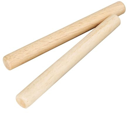 1 par de palos de música rítmica, tambor de madera dura, ritmo de percusión musical para principiantes, instrumentos musicales para niños