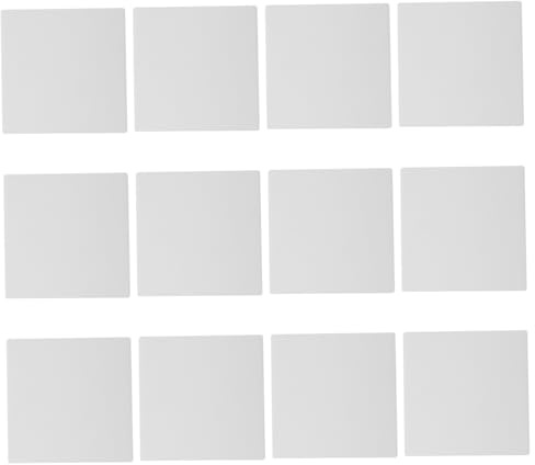 ARTSEWPLY 12PCS Unglazed White Ceramic Tiles for Crafts DIY Tile Art Paintable Coasters for Acrylic Pouring Ink Painting Decorative Projects and Handmade Gifts
