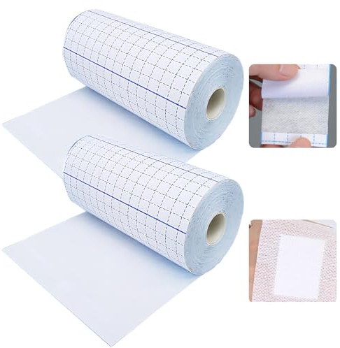 Fixomull Stretch, 2 Stücke Wundverband und Vinyl Platzierung, fixomull 15cm x 10m, Atmungsaktiv und Hautfreundlich, Medizinisches Klebeband,Medizinisches Band Nicht Gewebter, Weiß