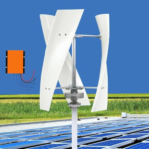 12000W Aerogenerador De Eje Vertical, 12V/24V Generador De Energía Eólica Silencioso De 3 Hojas, Con Controlador MPPT De 30A, Para Casas, Granjas, Autocaravanas Y Barcos(12V)