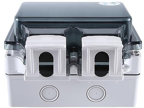 Malloy Prese Elettriche a Muro Tuya Presa di Corrente Impermeabile IP66 con Copertura Spina WiFi Standard UE Antipioggia per Esterni (2 Fori)