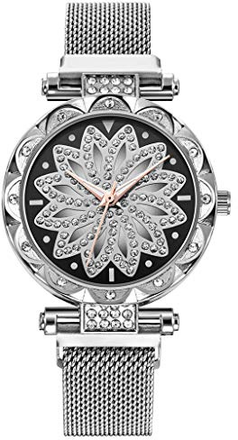 Kvartsarmbandsur kvinnliga damklockor kvinnor klocka damklocka damer talande klocka, SILVER, En storlek