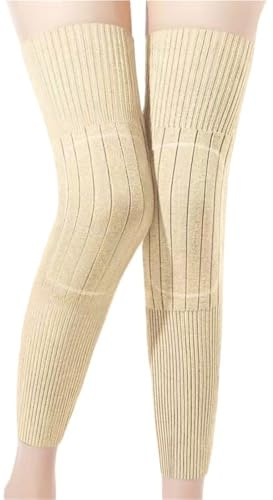 THUCHENYUC Self-Heating Knee Pads for Men and Women, Knee Brace Elastic Cotton Leg Warmers Thin Sleeves for Sports Daily(Skin,M)