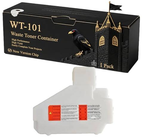 WT-101 Waste Toner Container Compatible for Canon imageRUNNER 2520 2520i 2525 2525i 2530 2530i 2535 2535i 2545 2545i Printers, With Chip, 30000 Pages, Vibrant Colours (1 Pack Black)