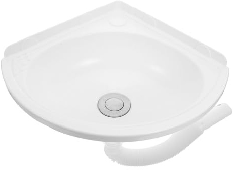Sewroro Kleines Dreieckiges Wandwaschbecken Wandmontage Platzsparend Modernes Eckwaschbecken für Bad Gäste wc Mini Wandhängebecken Einfache Reinigung Stilvolles Design
