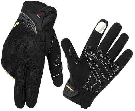 shamofeng Motorcycle Gloves Breathable Mesh for Men Women Anti-Slip with Touchscreen Design Hard Knuckles Shell for Motocross ATV MTB Cycling Racing Riding