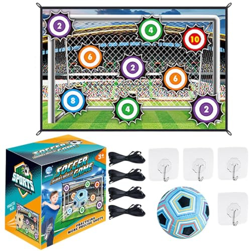 Set Da Gioco Con Pallone Da Calcio - Regalo Divertente, Set Da Gioco Con Pallone Da Calcio Dal Design Realistico, Porte In Flanella | Giochi Di Lancio Per Ragazzi, Ragazze, Bambini, Bambini