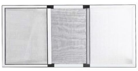 Mosquitera Extensible de Aluminio Blanco, Marco Ajustable para Ventanas, Malla de Fibra de Vidrio, Instalación sin Taladro. Protección contra Mosquitos, moscas y otras plagas Insectos. (50x70-132cm)