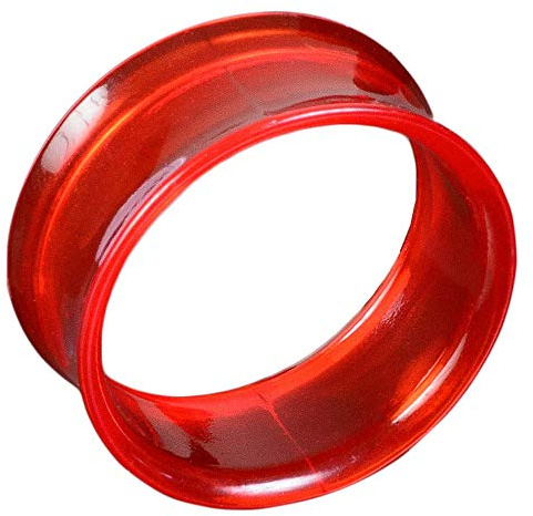 viva-adorno 1 Stück Double Flared Flesh Tunnel Plug Tube Tunnel ohne Gewinde Kunststoff Acryl Größe 3-22mm UFT