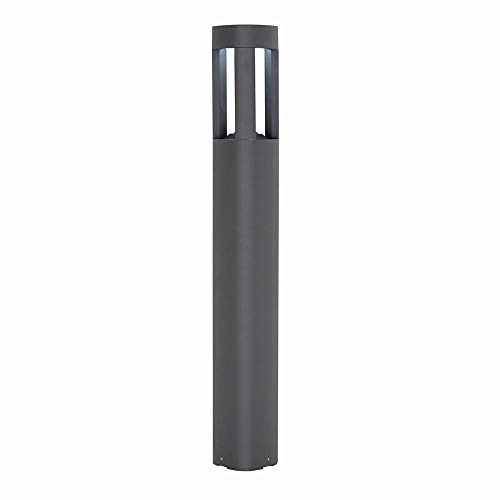 National Lighting Tribeca Modern Dark Grey Finish IP54 Rated Outdoor Garden Driveway LED Weatherproof Post Bollard Light 800mm