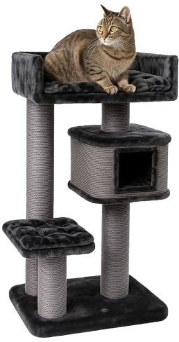 CanadianCat Company Kratzbaum Portland - anthrazit | besonders große Sisalsäulen für große & schwere Katzen | ca. 69 x 47 x 124cm