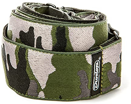Jim Dunlop Gitarrengurt Jacquard Camouflage Grün