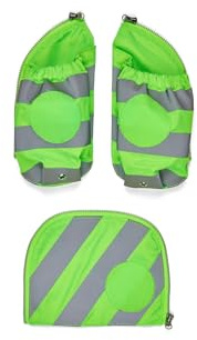 ergobag pack Seitentaschen Zip Set | 3-teiliges Sichtbarkeits-Set mit Seitentaschen für ergobag pack, cubo und cubo light, geeignet für Käufe ab Juli 2019