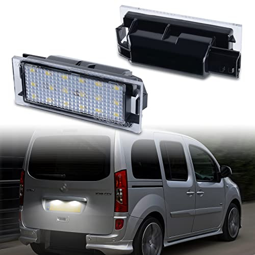 POPMOTORZ 2 Stück LED Kennzeichenbeleuchtung für Mercede-s Ben-z Citan Kombi 415 Citan Mixto 415 Smart Forfour Smart Fortwo LED Nummernschildbeleuchtung Kennzeichen mit CAN-Bus Fehlerfrei