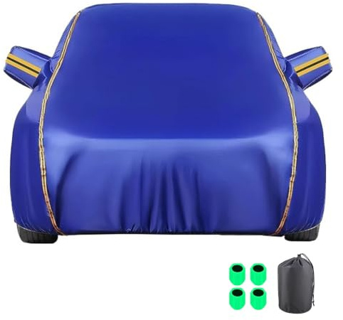 TESHY Couverture De Voiture, AIXAM City/Coupé/Crossline/Crossover/GTO/Minauto/Roadline, Bâche Étanche, Housse De Voiture Intérieures Et Extérieures, Blue, Taille Crossover, Protection UV, Universelle