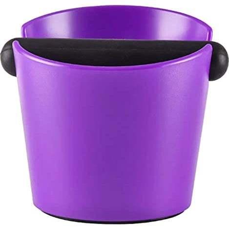 Coffee Knock Box Bin Espresso Grinds Tamper Waste Tamp Grind B Purple, Open Mouth