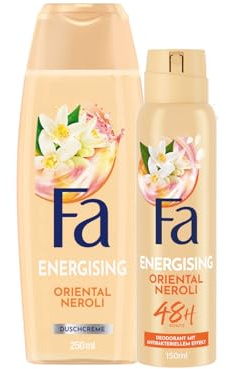 FA Duschgel Oriental Moments (1x 250 ml) & Deospray (1x 150 ml) mit dem zarten Duft von Wüstenrose & Sandelholz, 48h Deo-Schutz ohne Aluminiumsalze, Vegane Formel