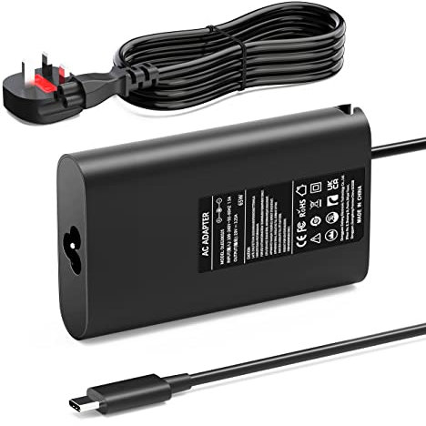 65W USB C Laptop Charger Compatible with HP Spectre X360, Elitebook x360 1030 1040 G3 G4, Chromebook, ProBook 430 450 G5 G6, Envy, Elite x2, Split x2 Type C Travel Power Supply Adapter