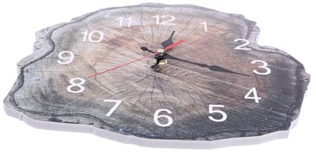 GOOHOCHY Reloj De Pared De Madera Diseño Anual Reloj Colgante Silencioso para Decoración De Sala De Casa y Oficina