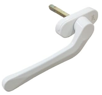 Poignées de Fenêtre Poignée de fenêtre à battants en Alliage d'aluminium, poignée de Porte Pliante en Forme d'épée, poignée carrée Fine et Plate en Acier (Color : White, Size : Right Open)