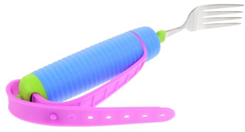 Healeved Vajilla Antivibraciones Tenedor Adaptable Mango Antideslizante Para Personas Mayores Discapacidad
