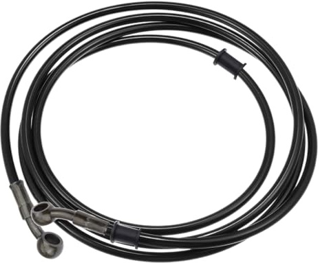 MOCNT 160cm Motorrad Bremsschlauch 28 Grad Verstärkter Hydraulischer Bremsölschlauch Motocross Bremskupplung Ölschlauch Stahl Bremsleitung Bremse Kupplung Ölleitung Schwarz
