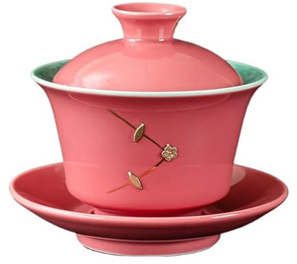 Tetera de cerámica Tetera china pintada a mano, 180 ml Esmalte for romper hielo hecho a mano Gaiwan Sierra antigua Clavo Porcelana Té Sopera Cubierta for tetera doméstica