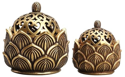LSYYSL Metal Lotus Incense Burners and Holders - Mini Tabletop Candle Ornaments for Creative Decoration