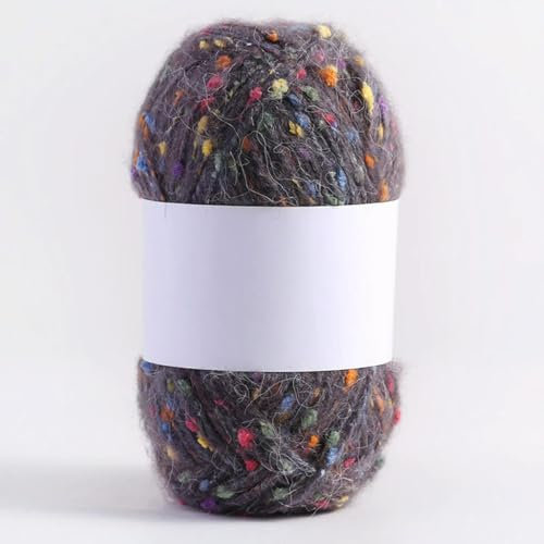VICIYOO Mohairgarn mit bunten Punkten, handgefertigt, für Strickschals, Schals, Pullover, Handschuhe, Garn, weiche Fäden, DIY, Handarbeiten, Basteln, Strickzubehör, 50 g