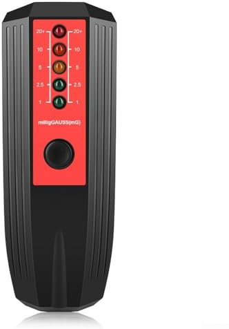 Contatore dosimetro Geiger per rilevare radiazioni elettromagnetiche nocive (nero+rosso)