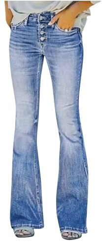 AEGJEGVD Jean Bootcut Taille Extensible Denim Femme Coupe Droite Straight Jeans Y2K Baggy Jambes Larges Pantalon en Denim Coupe Ample Pantalon Large Femmes Fluide ete Pas Cher Vetement Soldes D'Été