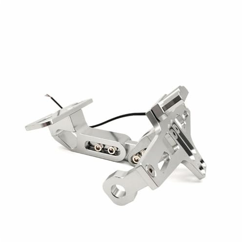 Für Yam&aha R3 R25 R6 MT03 MT09 Motorrad Kurzschwanz Kennzeichenhalter(Silber)