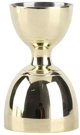 Ealridv Acero inoxidable Cóctel Cocktail Jigger Mezclador Herramienta de barman para el accesorio de fiesta de barra de origen (Gold)