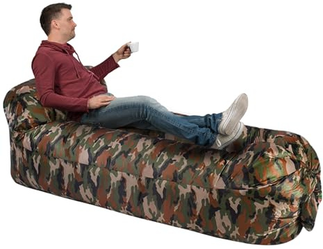 Ceprznvey Aufblasbares Luftsofa Lounge - Luftliege Liege - wasserdichte Luftmatratze Campingzubehör für Picknick Festivals und Outdoor-Partys