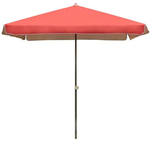 Parasol d'extérieur avec protection UV et 4 baleines réglable en hauteur pour balcon, porche, jardin, terrasse, parasol de marché et de plage 200 x 200 cm