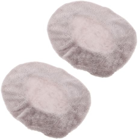 Anneome Copertura Rivestimento e Morbida in WC Poliestere per Tavoletta 2 Decorativo Pezzi, Protezione Antipolvere Antiscivolo Peloso Design e Confortevole Bagno
