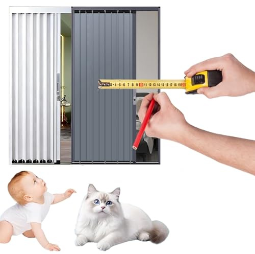 ZAQYCM Badezimmer Falttür Komplettset Wasserdicht, Faltbarer Raumteiler Für Küche/Schlafzimmer/Wohnzimmer, Nach Maß Akkordeon Schiebetür Innentüren Duschtür 50-240cm