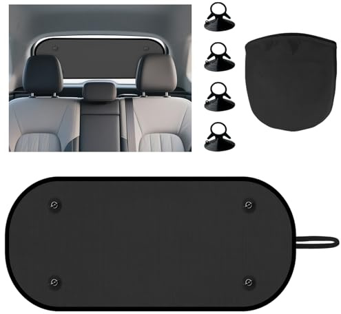 Parasole per Auto per Parabrezza 100x50cm, Protezione Solare per Auto per Bambini, Parasole Pieghevole in Maglia con 4 Ventose, Protezione UV e Visiva per Bambini, Animali Domestici, Parasole