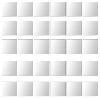 30 Spiegelfliesen Selbstklebend Acryl 8x8cm Deko Wandmontage Quadratisch | Mosaik Schrank Schlafzimmer Badezimmer, rahmenlos leicht, reflektierende Oberfläche, schnelle Anbringung robust