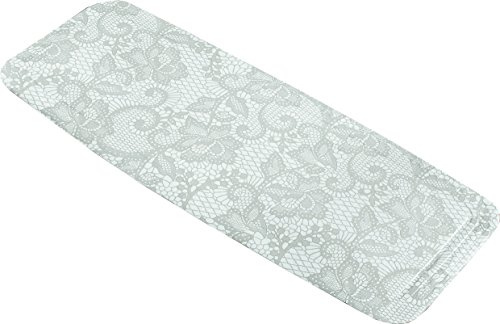 Kleine Wolke 4103146001 Spitze Wanneneinlage, PVC Schaum, Silbergrau, 36 x 92 x 3 cm