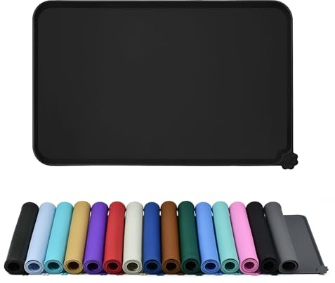 Reopet Tapis gamelle pour Chien et Chat - Silicone Anti-adhésif imperméable - Disponible en Plusieurs Couleurs, Tailles et utilisations