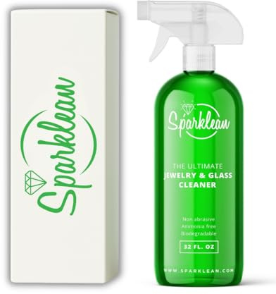 LIMPIADOR DE JOYERÍA PREMIUM PARA TODO TIPO DE JOYERÍA | Limpiador para plata, oro y diamantes |Spray natural sin toxinas ni amoníaco | Spray antideslustre para Joyas (946ml)