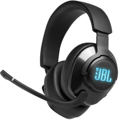 JBL Quantum 400 Over-Ear-Gaming-Kopfhörer mit USB- und Game-Chat-Balance-Zifferblatt – Schwarz