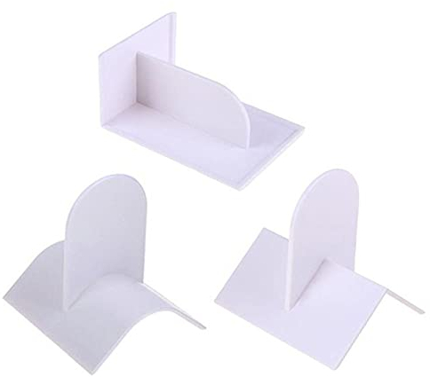 3 piezas de plástico para glaseado de fondant, herramienta de alisado para decoración de pasteles, decoración de esquinas de fondant, herramienta de horneado, color blanco