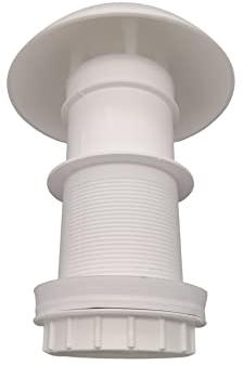 Generisch Cheminée de toit - Ventilateur champignon - Pour caravane, camping-car - Diamètre : 60 mm - 70 ° - Blanc
